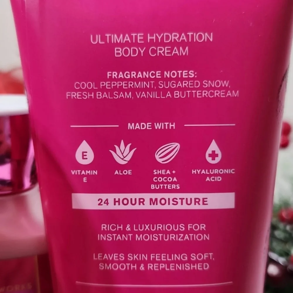 Bath & Body Works Twisted Peppermint 4pc Set Gel Lotion Cream Mist